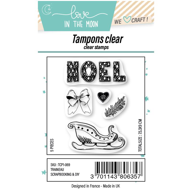 Planche de tampons - Noël & Traineau - Love in the Moon