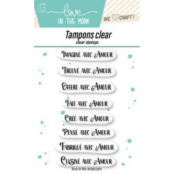 Planche de tampons - Textes avec amour - Love in the Moon