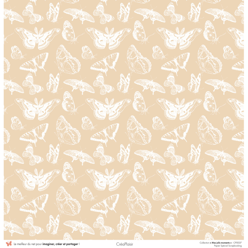 Set papiers Mes jolis moments - 6 papiers 30,5x31,5 cm + 6 papiers 12x30,5cm