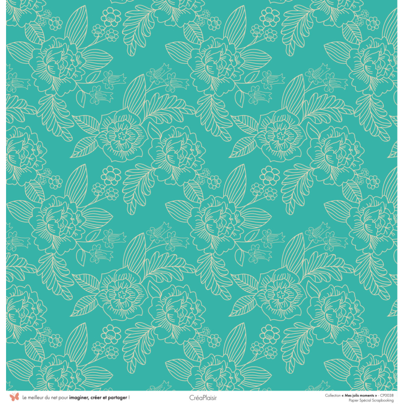 Set papiers Mes jolis moments - 6 papiers 30,5x31,5 cm + 6 papiers 12x30,5cm
