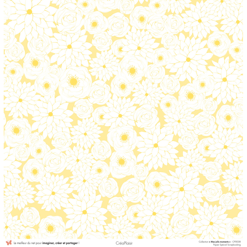 Set papiers Mes jolis moments - 6 papiers 30,5x31,5 cm + 6 papiers 12x30,5cm