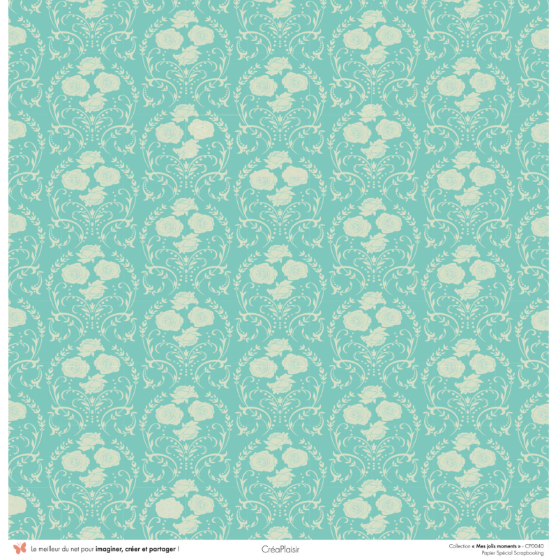 Set papiers Mes jolis moments - 6 papiers 30,5x31,5 cm + 6 papiers 12x30,5cm