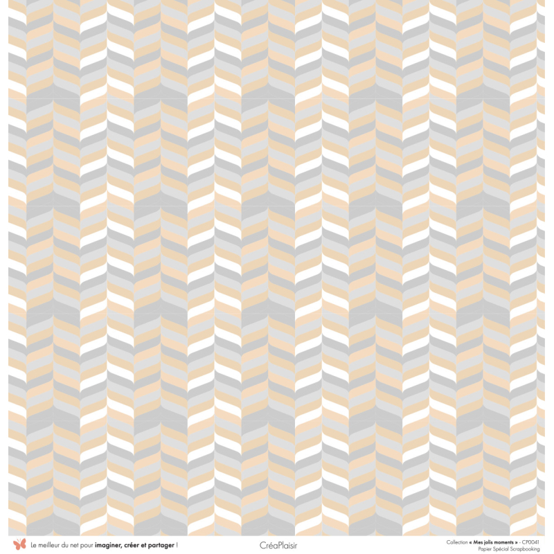 Set papiers Mes jolis moments - 6 papiers 30,5x31,5 cm + 6 papiers 12x30,5cm