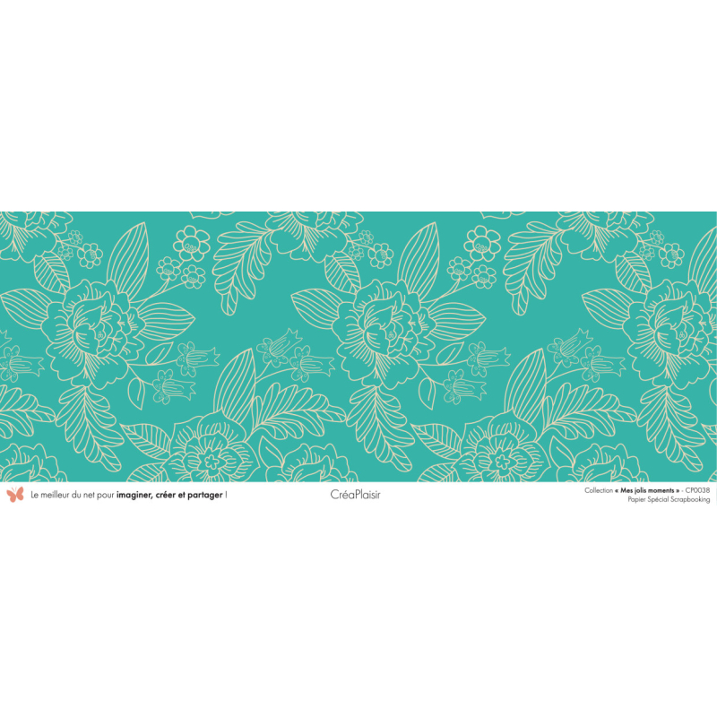Set papiers Mes jolis moments - 6 papiers 30,5x31,5 cm + 6 papiers 12x30,5cm