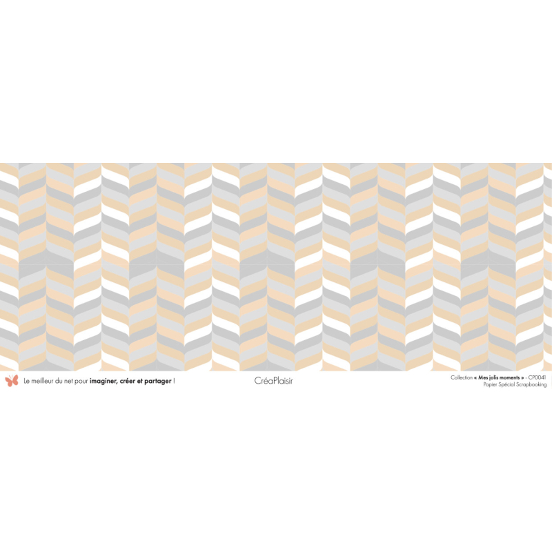 Set papiers Mes jolis moments - 6 papiers 30,5x31,5 cm + 6 papiers 12x30,5cm