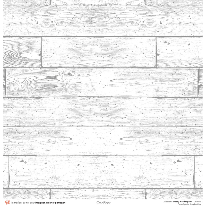 Set papiers Woody Wood Papers - 6 papiers 30,5x31,5 cm + 6 papiers 12x30,5cm