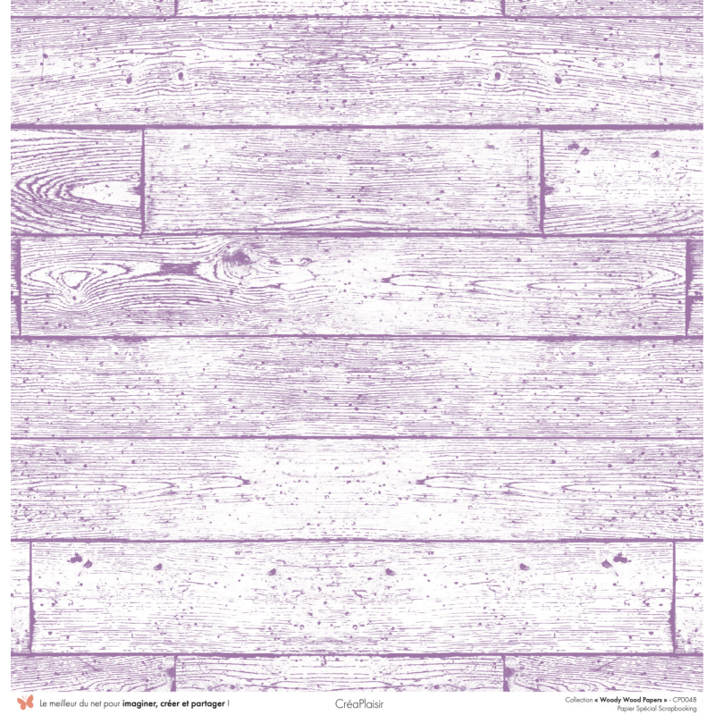 Set papiers Woody Wood Papers - 6 papiers 30,5x31,5 cm + 6 papiers 12x30,5cm