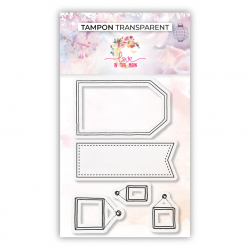 Set de 5 tampons - Petits cadres & étiquettes - 6,5x9,5cm