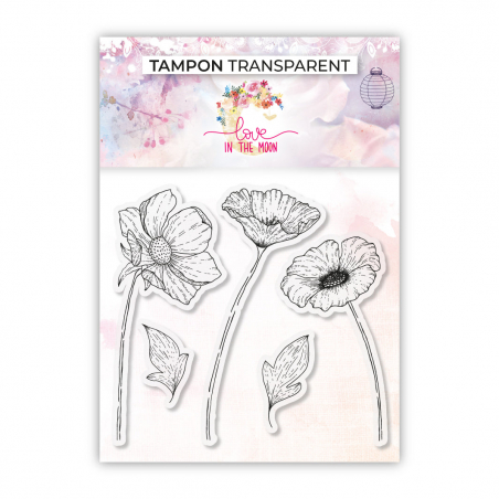 Set de 5 tampons - Fleurs & feuillages - 10,5x10cm