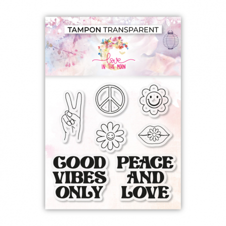 Set de 7 tampons - Good vibes only - 10,5x10cm