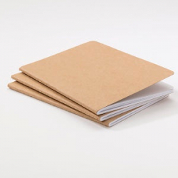 Juegos de 3 cuadernos kraft - 40 páginas 13x18cm