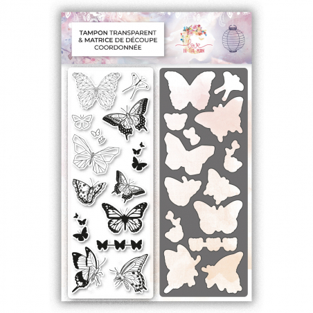 Combi tampons & matrices - Papillons
